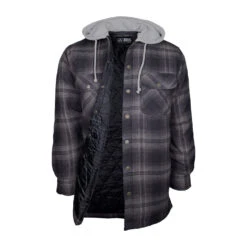 Canyon Guide Men's Quilted Snap-Front Flannel With Fleece Hood