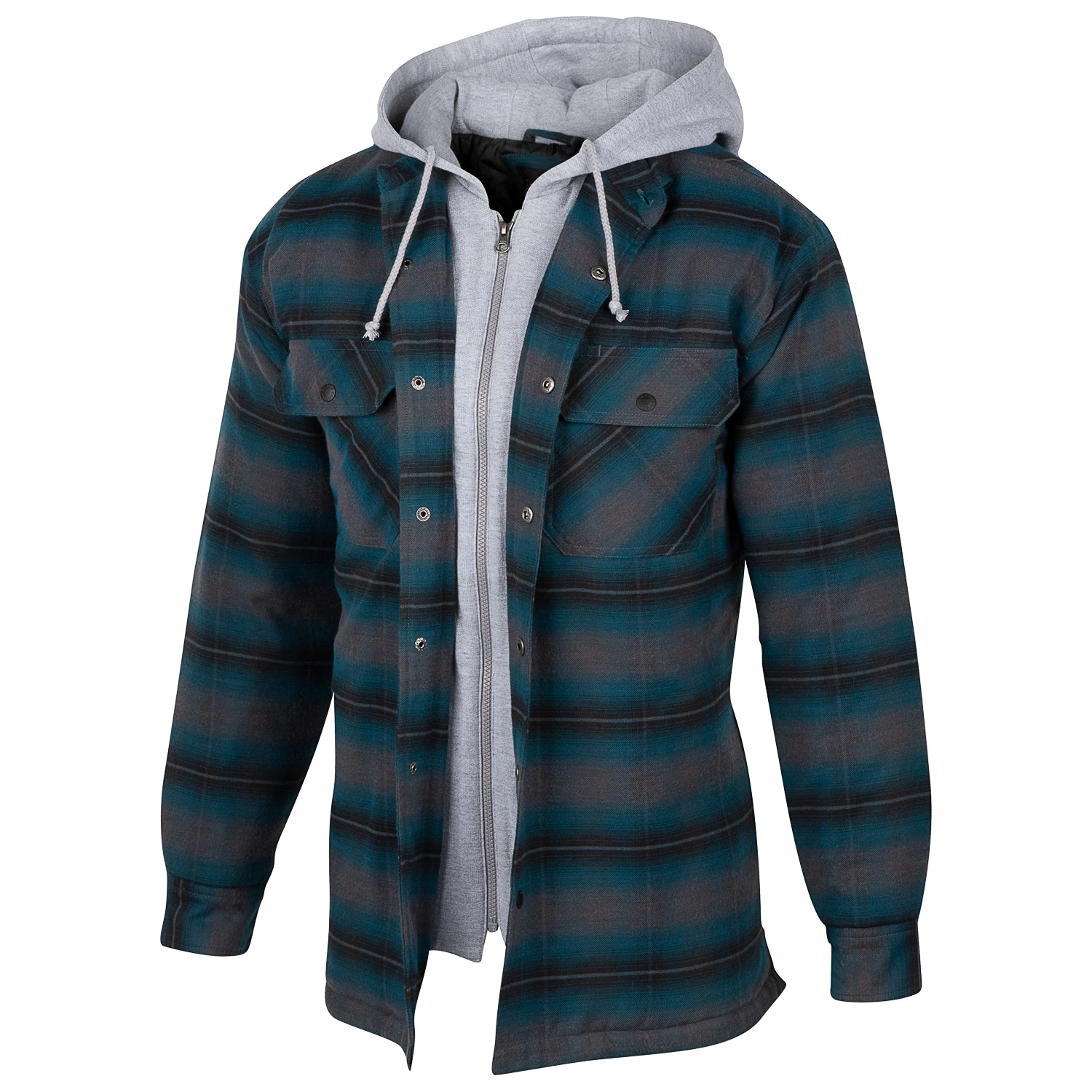 Canyon Guide Men's Quilted Flannel With Hood And Chest Insert 4 Canyon Guide Men's Quilted Flannel With Hood And Chest Insert - Image 2