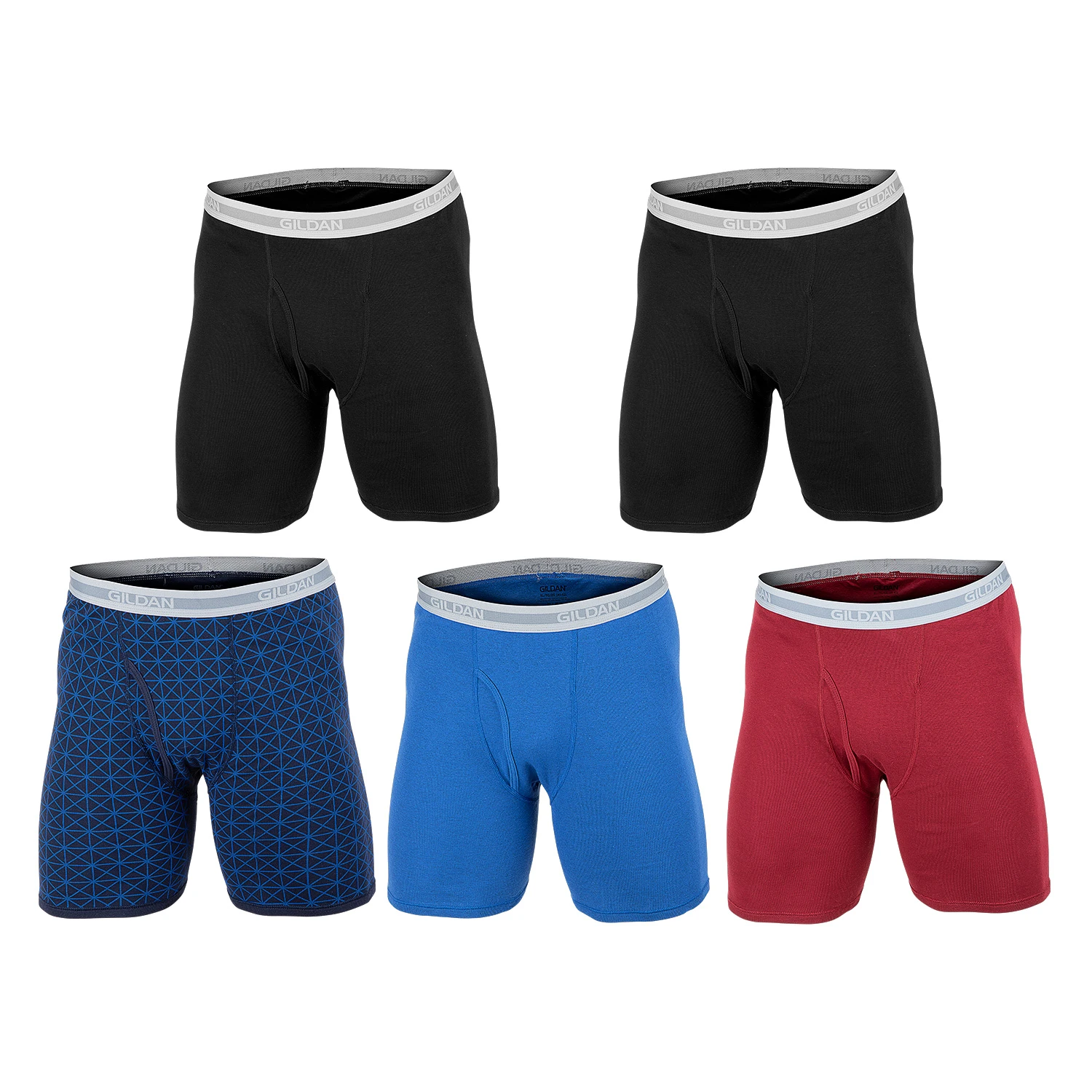 Gildan Men's Boxer Brief Underwear - 5-Pack 3 Gildan Men's Boxer Brief Underwear - 5-Pack