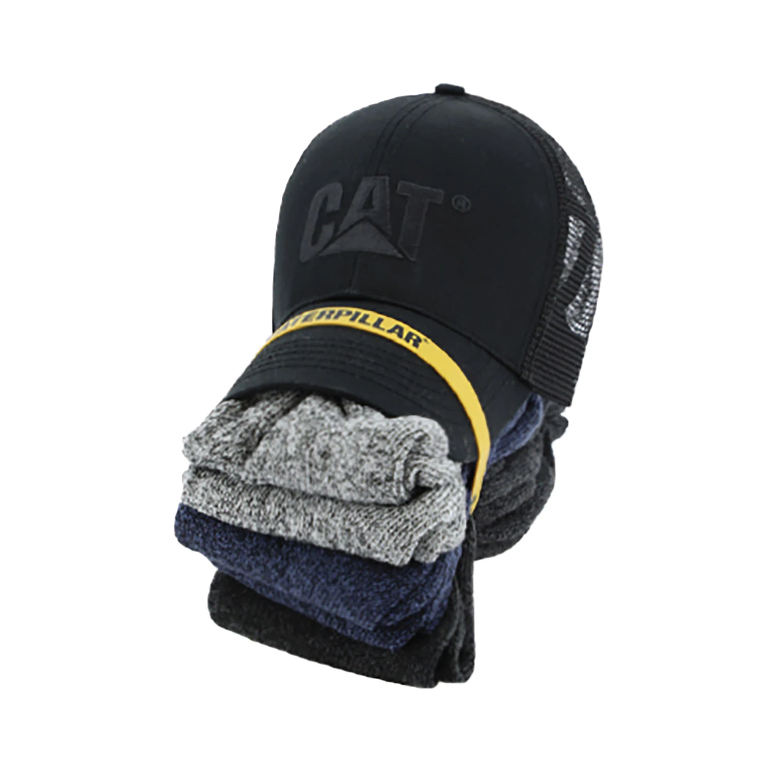 Caterpillar Workwear CAT Raised Logo Cap + Sock Bundle - 6-Pairs 3 Caterpillar Workwear CAT Raised Logo Cap + Sock Bundle - 6-Pairs