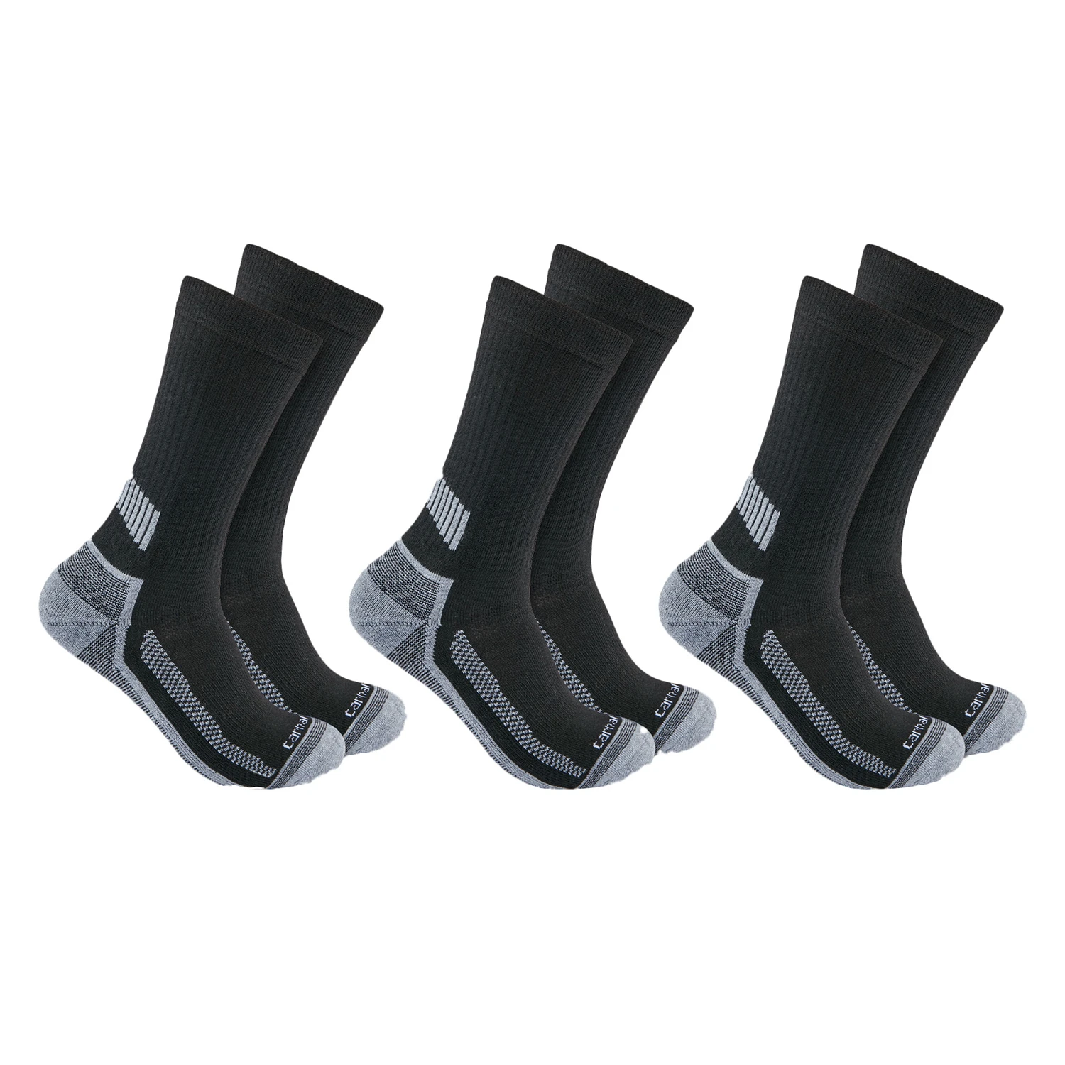 Carhartt Men's Force Midweight Crew Sock - 3-Pack 4 Carhartt Men's Force Midweight Crew Sock - 3-Pack - Image 2