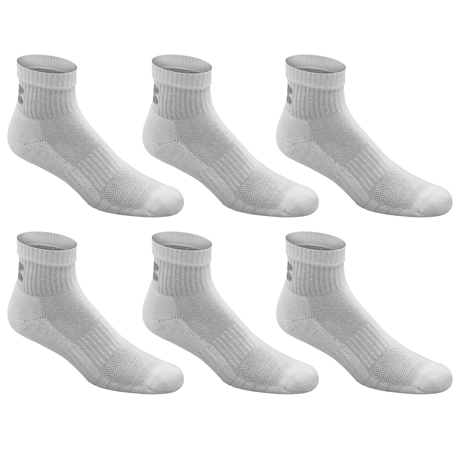 Under Armour Men's Training Cotton Quarter Crew Socks - 6-Pack 3 Under Armour Men's Training Cotton Quarter Crew Socks - 6-Pack