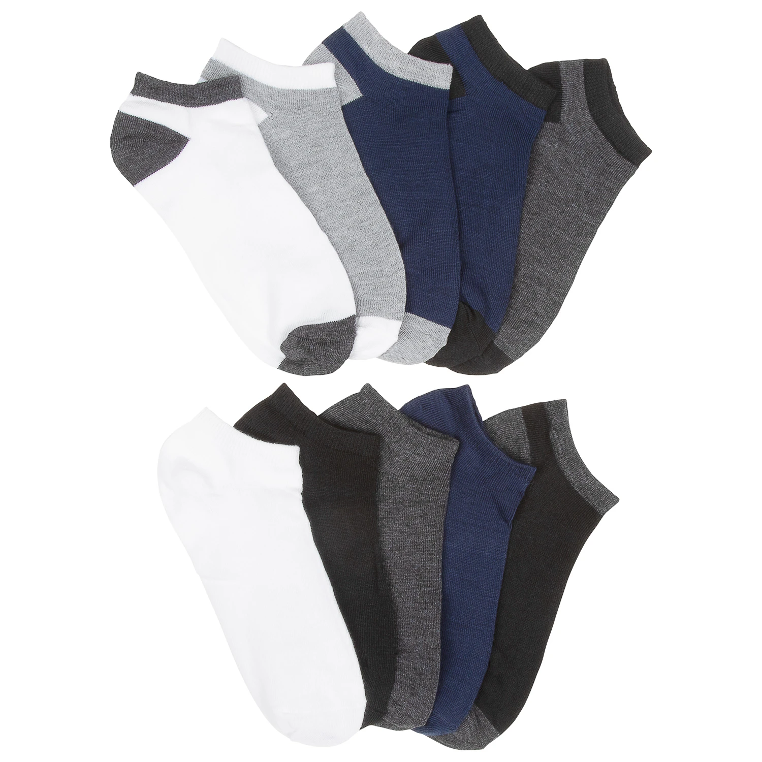 Caribbean Joe Ladies Ankle Socks - 10-Pack 3 Caribbean Joe Ladies Ankle Socks - 10-Pack