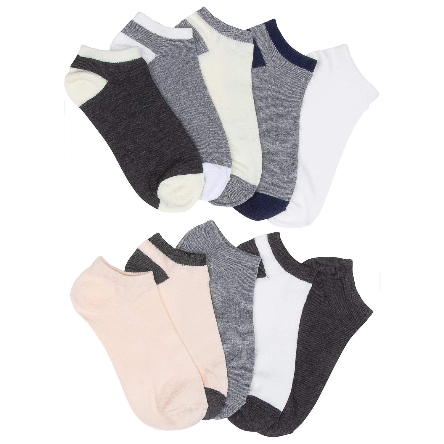 Caribbean Joe Ladies Ankle Socks - 10-Pack 4 Caribbean Joe Ladies Ankle Socks - 10-Pack - Image 2